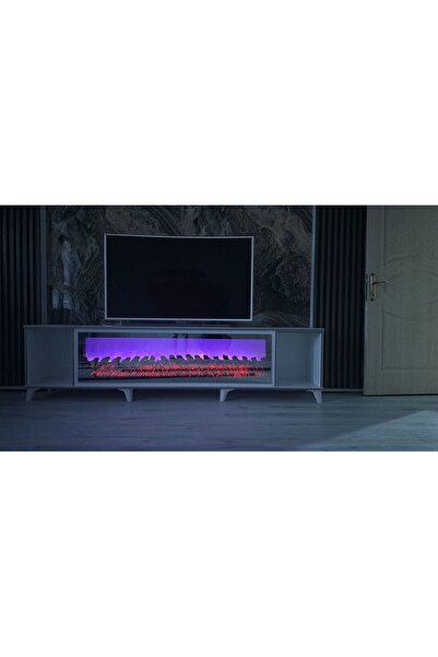 ŞÖMİNE EVİ Dekoratif Elektrikli Şömine 5 Efekt , Bluetooht Özelligi , Uzaktan...