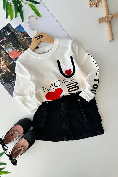 Minigimin Cicileri Kalp Štampano Cicileri za moju malu - Sa pletenim detaljem...