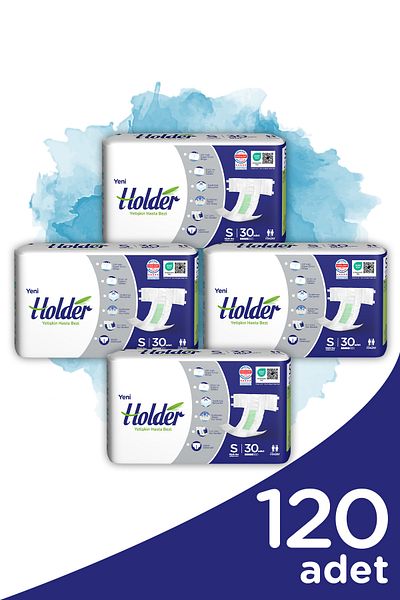 Holder Small Size Adult Patient Diapers - 30x4 Pieces