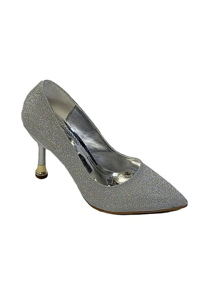KAFKASLAR AYAKKABI KAFKASLAR NEW TREND SILVERY TOC SUBTIRE PANTOFI STILETTO