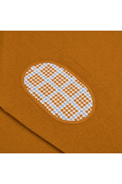 La Fileria Hardal Rengi Bisiklet Yaka Peçli Yün Kaşmir Triko