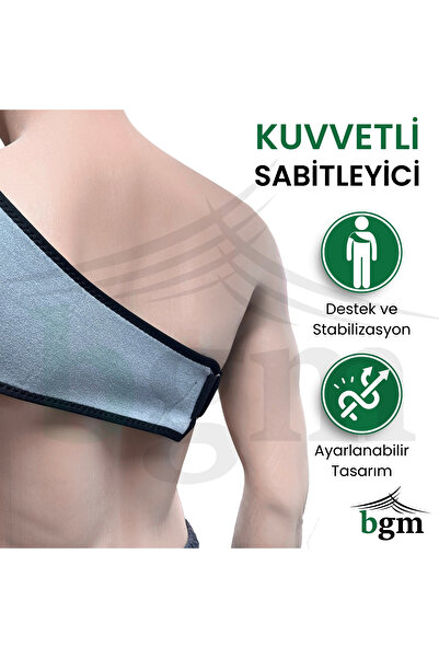 bgm High Quality Gray Shoulder Rest - with Fixing Strap, Standard Broken Out