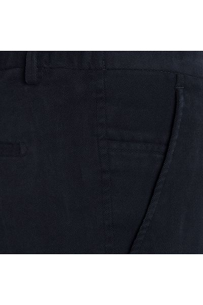 Hiltl Navy Blue Comfort Stretch Waist Elastic Back Slim Fit Cotton Chino Pants