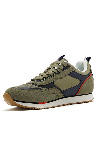 U.S. Polo Assn. Men's Khaki Low-Top Sneakers - Lightweight Timeless Lace-Up Style, Ideal for Casual Outings