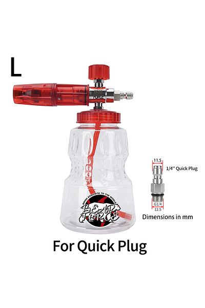 BEAR FORCE For Quick Plug Pressure Washer Aluminum Foam Lance Foam Nozzle Car Wash Foam Maker For Karcher Elite