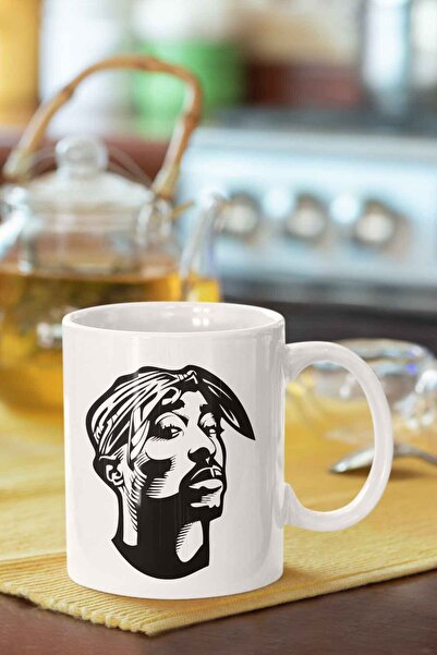 Piktorya هدية توباك سيلويت مطبوعة على شكل كوب أبيض