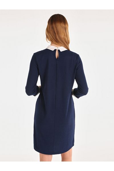 Colin's Regular Fit Straight Women's Navy Blue Long Sleeve Dress