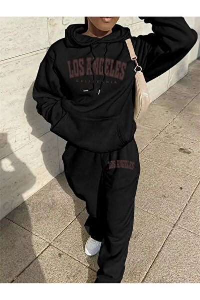 Nebulaa Tekstil Σετ φούτερ με κουκούλα και αθλητικό παντελόνι NEBULAA Los Ang...