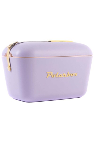 Polarbox ® صندوق ثلج ريترو أرجواني - أصفر 20 لترًا