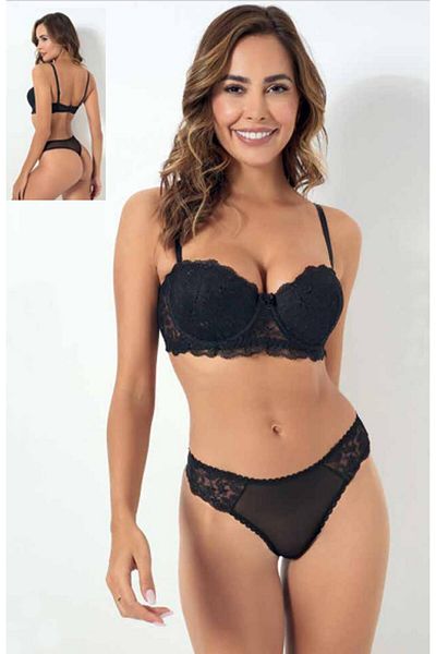 DoDe Flora Σετ σουτιέν Godewo Brode 2085 Model - Δαντελωτό και χωρίς υποστήριξη