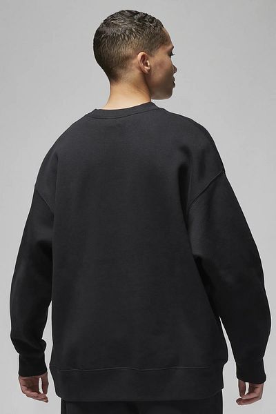 Nike Jordan Jumpman Flight Fleece Crew Oversize Women's Wide Fit Sweatshirt Black