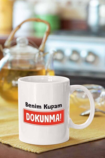 Piktorya كوب أبيض مطبوع عليه Don't Touch My Cup