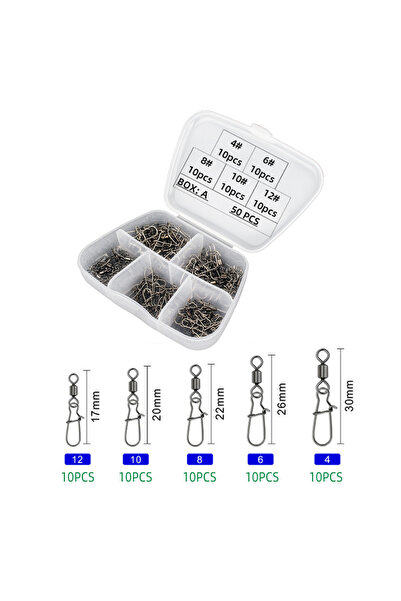 Choice 50 قطعة من DNDYUJU 50 قطعة من موصل الصيد من الفولاذ المقاوم للصدأ دبوس...