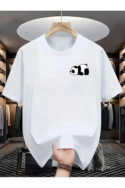 Karatopak Μπλουζάκι Sleeping Panda Teddy Bear με στάμπα Unisex Oversize Crew Neck T-shirt