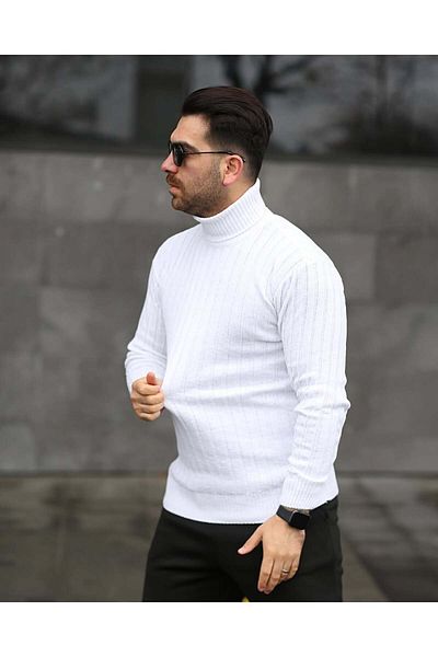 ZENİSO BUTİK Slim Fit High-Top Knit Sweater