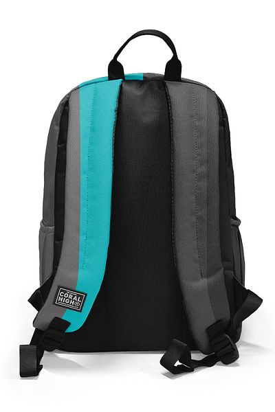 Coral High Rucsac de școală cu dungi colorate 23696