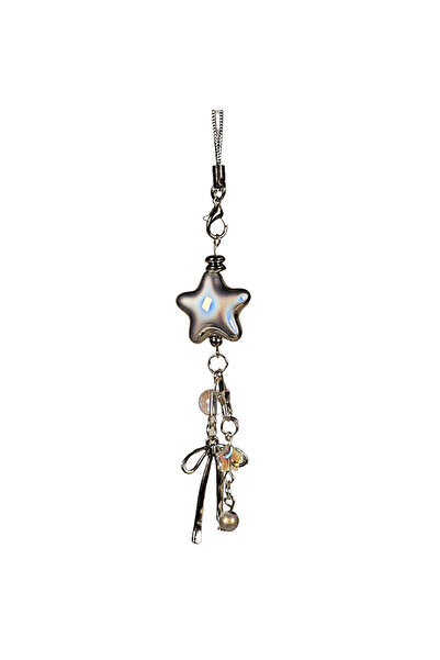 Choice onesize Cellphone Lanyard Keychain For Phone Y2K Style Metal Silver St...