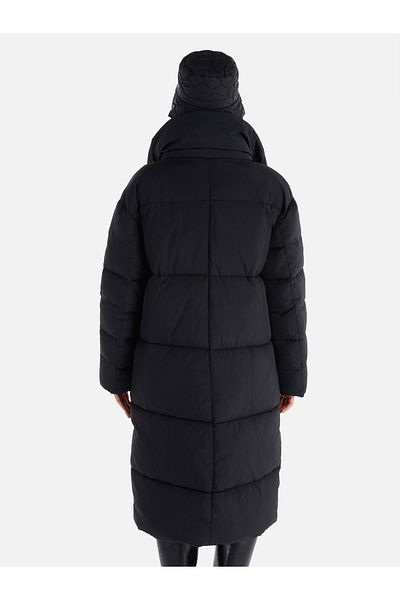 Colin's Regular Fit Stand Collar Zippered Lined Women's Black Coat