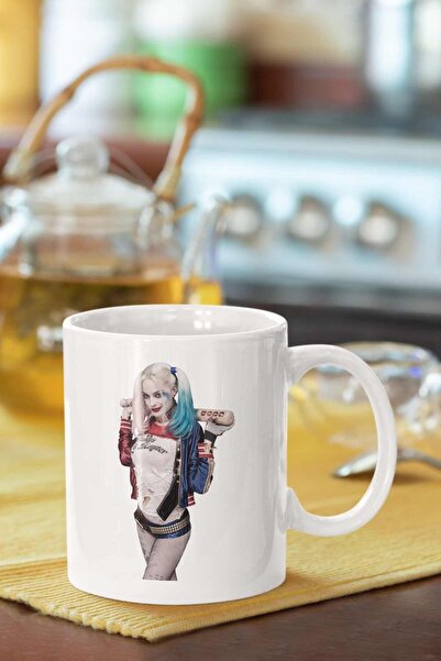 Piktorya هدية هارلي كوين مطبوعة على شكل كوب أبيض