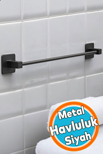 NZB Yapışkanlı Havluluk Metal Siyah Banyo Lavabo Mutfak Uzun Kağıt Bez Havlu ...
