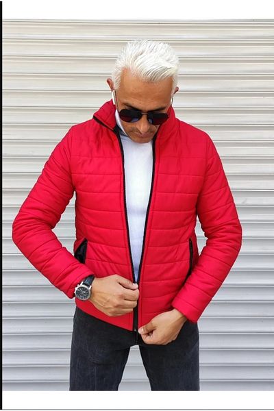 Gameyal Jachetă Slim Fit cu dungi orizontale gonflabile