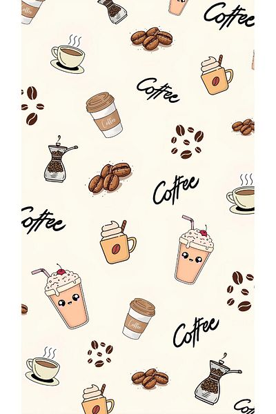 Rana İkra Art Coffee Themed Gift Wrap Paper (10 Pieces) (32.9*50 cm)