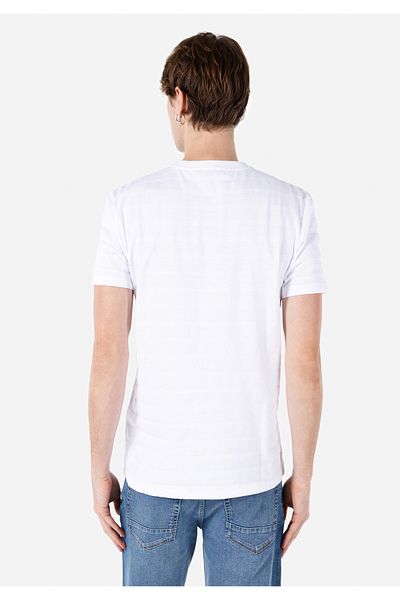 Colin's Tricou cu mânecă scurtă pentru bărbați, alb, imprimat cu decolteu normal, Cl 1067629