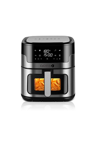 DOTS 8 Liter -Air Fryer - 1800 Watt - Silver & Black