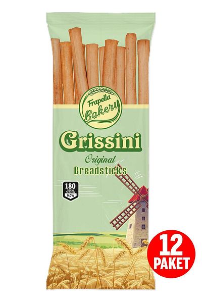Frapella 12 Packs of Plain Grissini - 70 Gr.