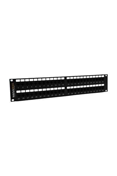 Signamax 2U 48 Port Cat3 Patch Panel 2U Siyah