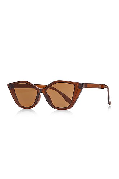 Kinary Unisex Brown Shiny Sunglasses - 1027