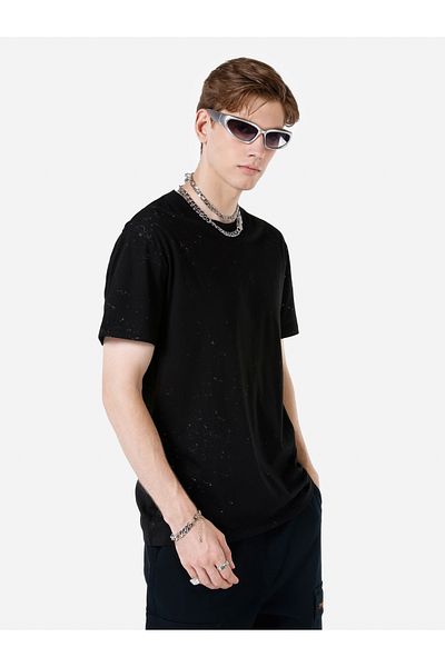 Colin's Men's Black T-Shirt - Sleeves