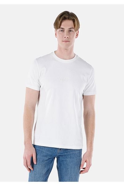 Colin's Tricou cu mânecă scurtă pentru bărbați, cu decolteu normal, alb, Cl 1068133