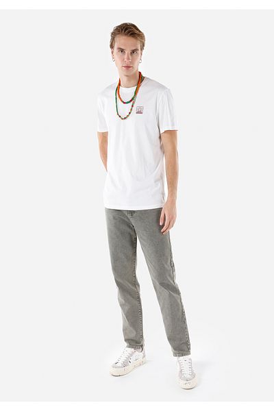 Colin's Tricou alb pentru bărbați - mâneci