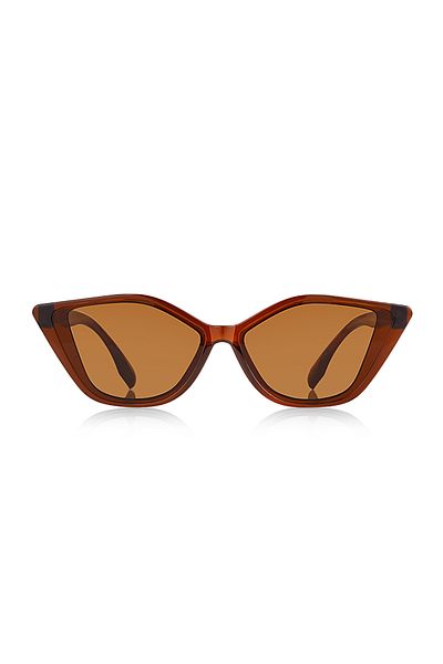 Kinary Unisex Brown Shiny Sunglasses - 1027