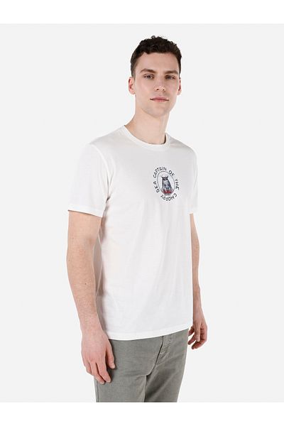 Colin's Regular Fit Round Neck Plain Men's White Short Sleeve T-Shirt