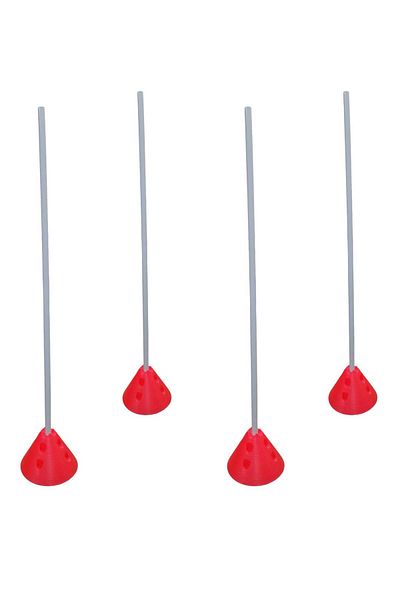 Mrt Set of 4 Red Slalom Sticks and Large Training Bowl