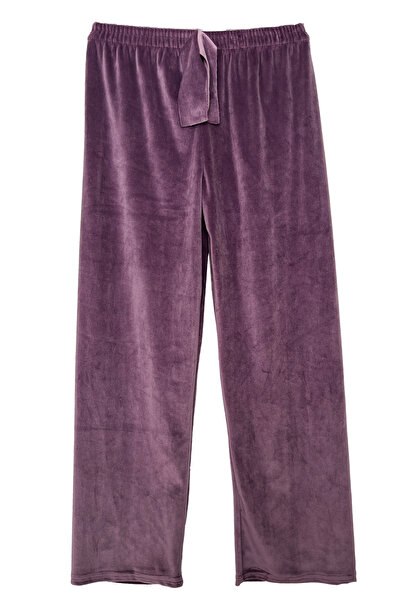 DERENE Kadın Battal Kadife Pijama Altı
