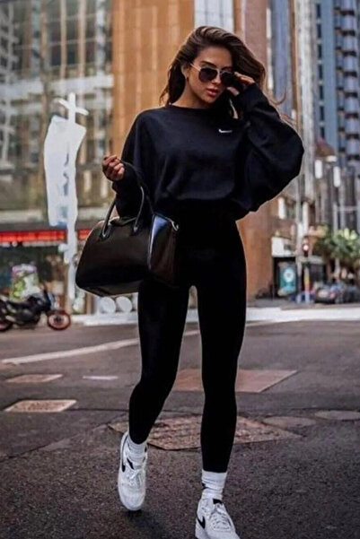 Swana سراويل رياضية نسائية مضلعة عالية الخصر وطماق يومية