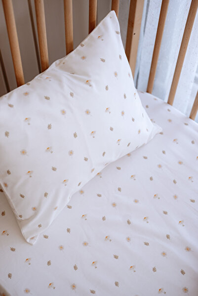 TBA COLLECTION Baby Size Elastic Sheet Set |   Daisy Leaves
