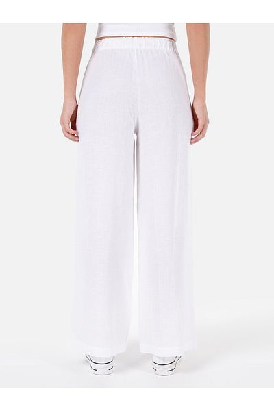 Colin's Regular Fit High Waist Wide Leg Women's White Trousers