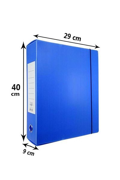 Temel صندوق أرشيف ومشروع 29x40x9 سم أزرق 10 قطع