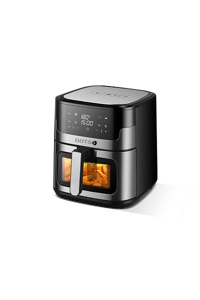 DOTS 8 Liter -Air Fryer - 1800 Watt - Silver & Black
