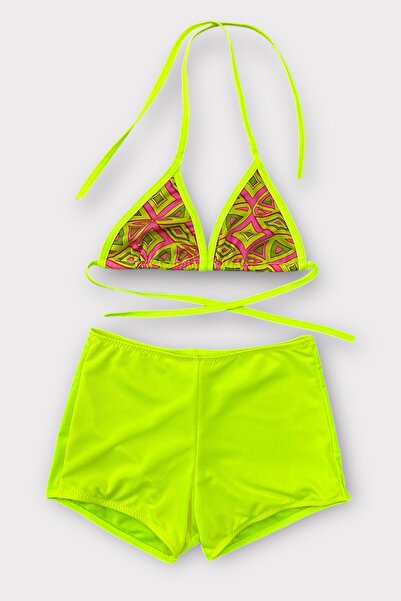 Nilmay mayo Kız Çocuk Şortlu Bikini Takımı