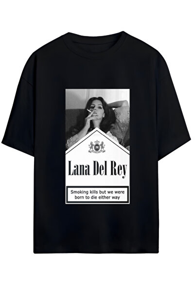 MAGORS تي شيرت قطني كبير الحجم بتصميم LANA DEL REY للجنسين