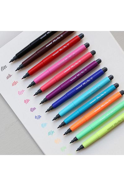 Monami 12 Color Plus Pen Fine Liner Felt Tip Pen Set