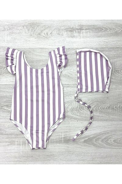My Kids Wear Μπούστο κοριτσίστικο μαγιό με λεπτομέρεια σταυρωτού βολάν στην πλάτη