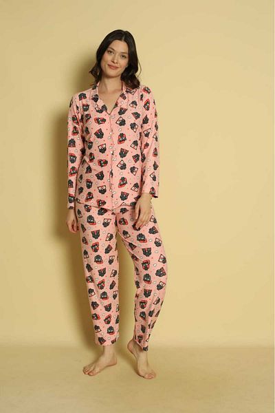 Sude Women's Front Button New Season Homewear Pajamas Set New Season