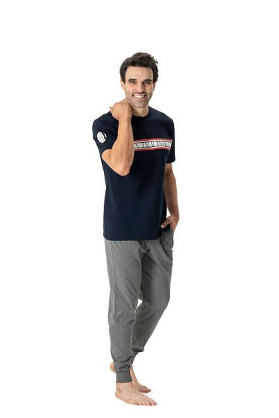 U.S. Polo Assn. Ανδρικό σετ πιτζάμα με κοντό μανίκι US Polo Assn18788-Μπλε ναυτικό
