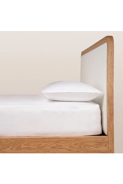 Penelope White Lia Series - 100% Cotton Satin, 100X200 cm Fitted Sheet Set